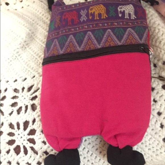 Handmade Purse Elephant Plush Festival Style Boho Purse Cross body Girls Bags - Picture 5 of 8